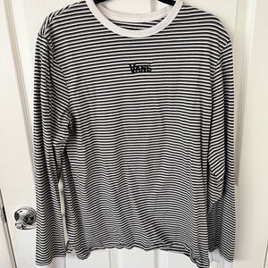 Vans Monochrome Striped Crew Neck Shirt